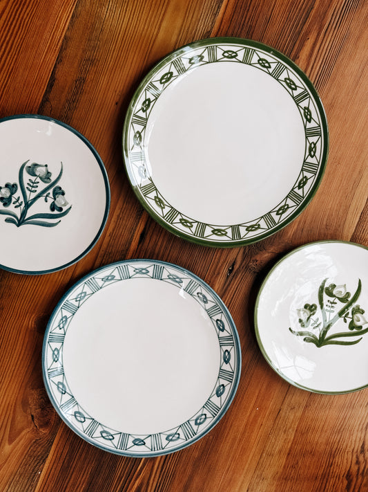 Lisbon Floral Dinner Plate-hand painted